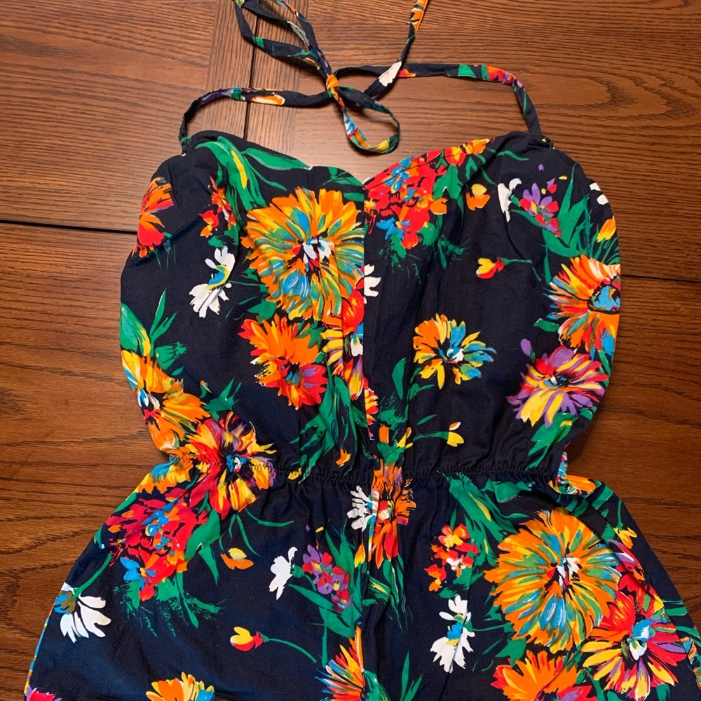 Handmade Tropical Halter Romper